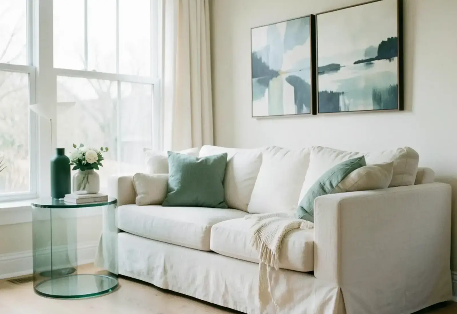 Bright living room with pale oak flooring and soft daylight, prepared by the HEART AND DAGGER SOUTHERN LTD service team