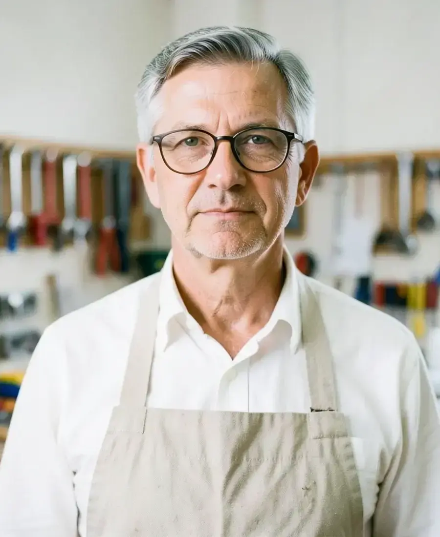 Portrait of Thomas Boyd, workshop and tools lead at Creoenem Home Solutions